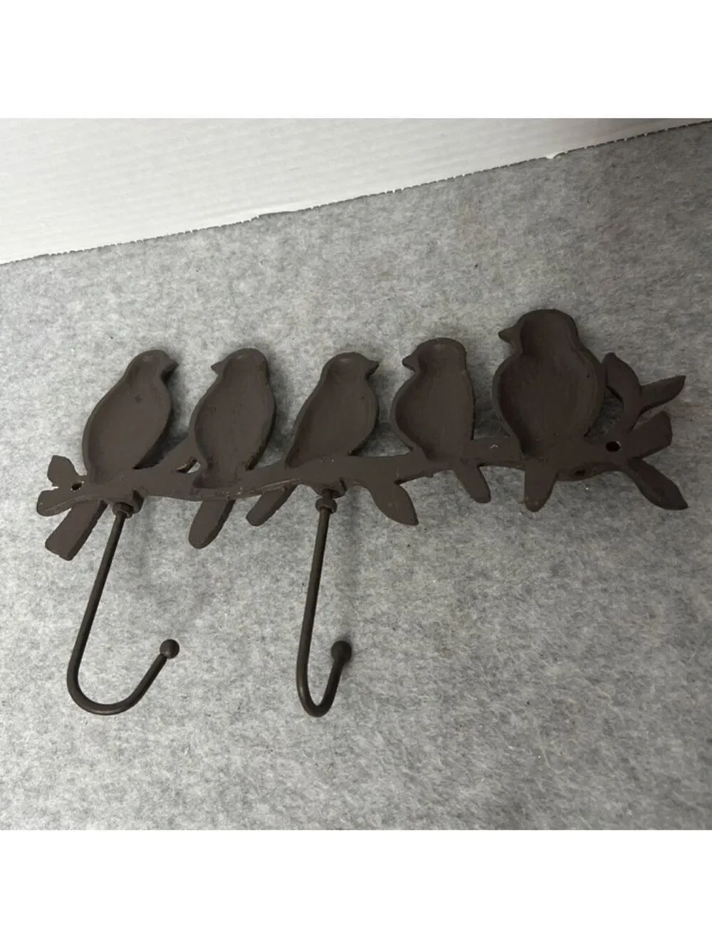 Cast Iron Birds On A Branch Wall Hook 11x7x2